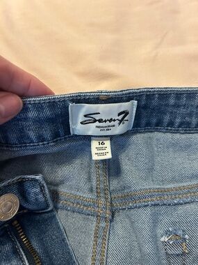 Seven7 Women's Light Blue High-Rise Denim Jeans